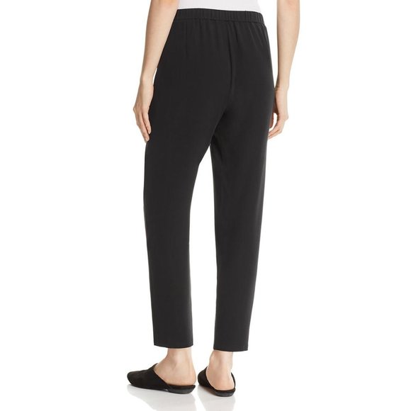 NEW EILEEN FISHER System Slouchy Silk Ankle Pants - Picture 2 of 2